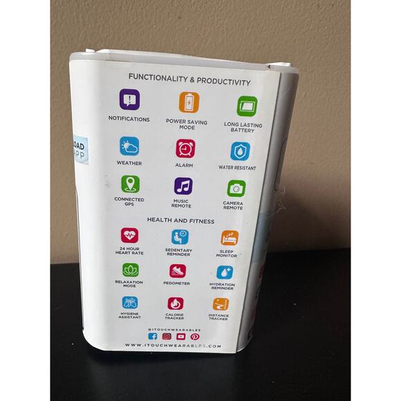 iTouch Air 3 44mm Black Case/ Black Strap Smartwatch New in Open Box - Picture 5 of 8